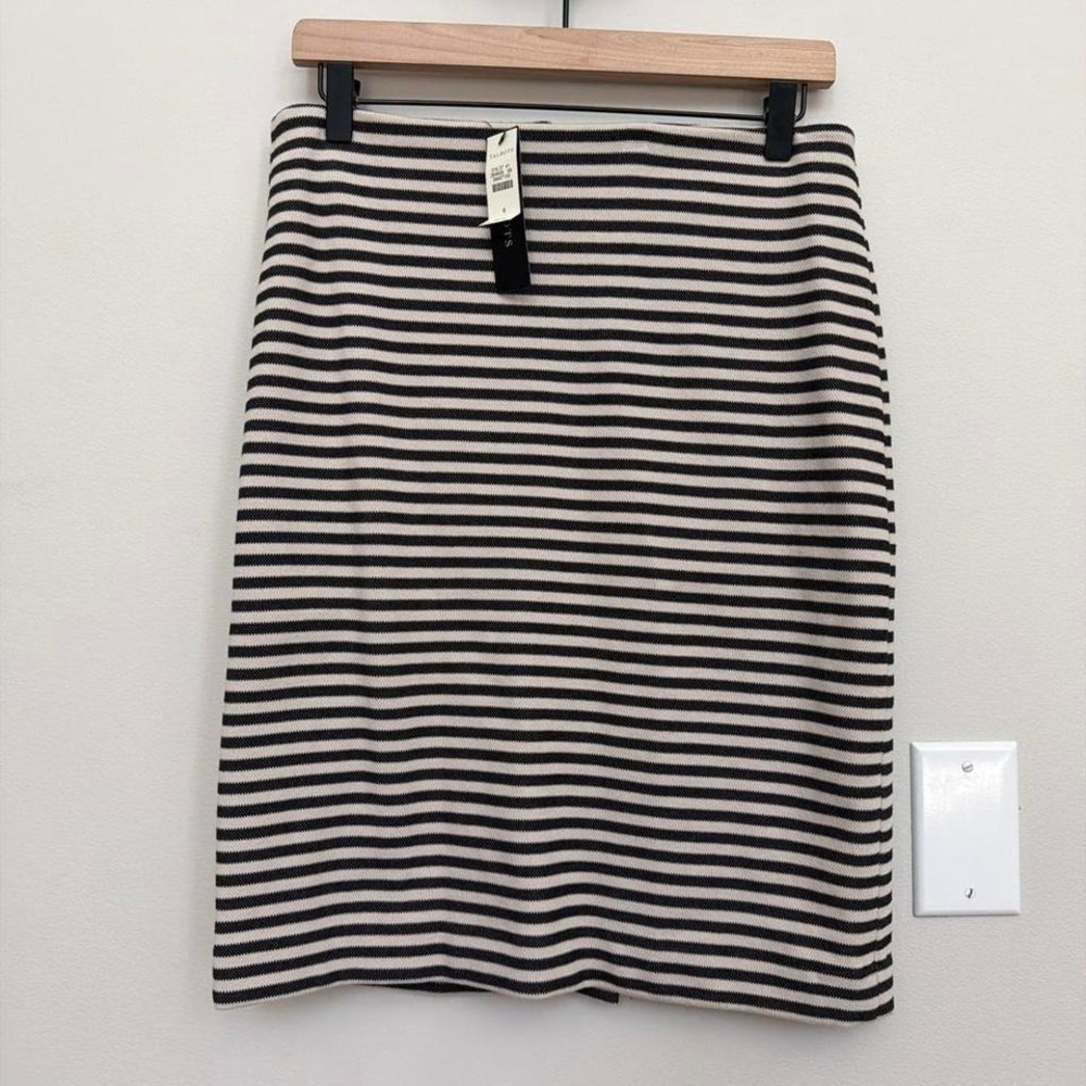Talbots Skirt Sz 6 Striped Cotton Midi NWT Coastal Nautical Capsule Preppy